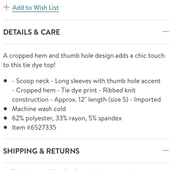 NWT ARX Lab Tie Dye Ribbed Knit Crop Top sz Large - Picture 3 of 3